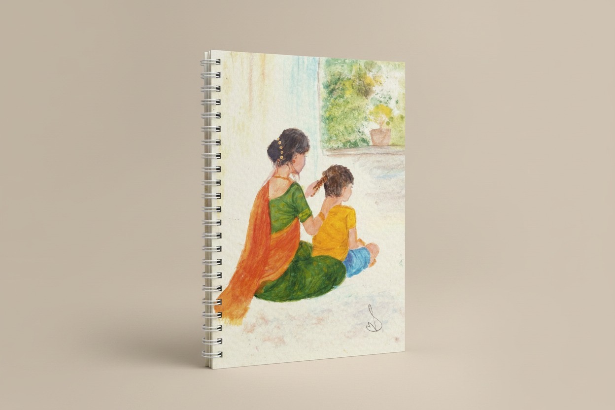 Sonia Balani's first hand-painted notebook